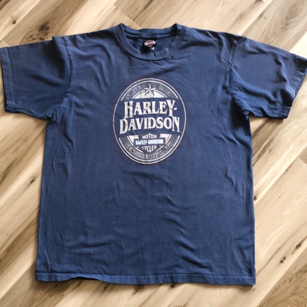 HARLEY-DAVIDSON BLUE Short Sleeve T-Shirt Size XL